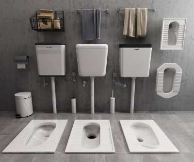 蹲便器3D模型下载